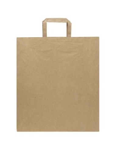 Sacchetto di carta da 80-90 g/m² con manici piatti , 32 x 17 x 39 cm Kraft