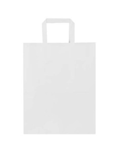 Sacchetto di carta da 80 g/m² con manici piatti, 25 x 15 x 32 cm Kraft