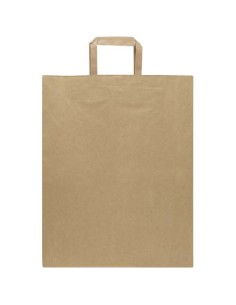 Sacchetto di carta da 80 g/m² con manici piatti, 25 x 15 x 32 cm Kraft