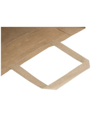 Sacchetto di carta da 80 g/m² con manici piatti, 25 x 15 x 32 cm Kraft