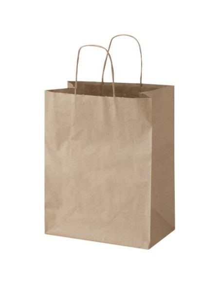 Sacchetto di carta da 80-90 g/m² con manici intrecciati, 25 x 15 x 32 cm Kraft