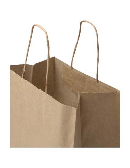 Sacchetto di carta da 80-90 g/m² con manici intrecciati, 25 x 15 x 32 cm Kraft