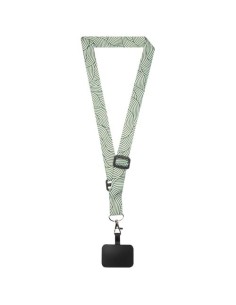 Cordino regolabile con supporto per telefono e stampa a sublimazione in PET riciclato Lyra