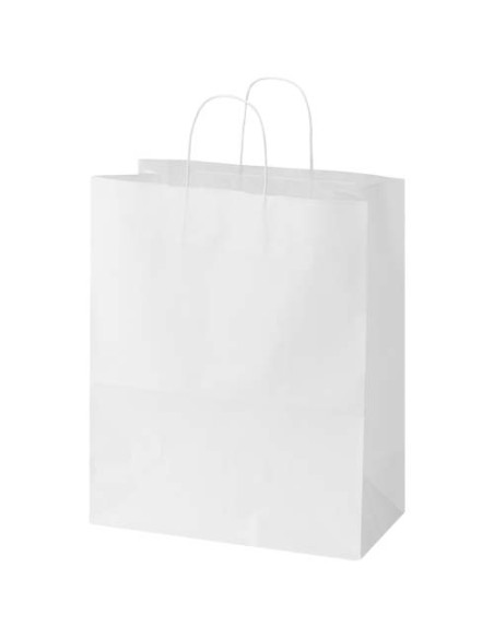 Sacchetto di carta da 80-90 g/m² con manici intrecciati, 32 x 17 x 39 cm Kraft