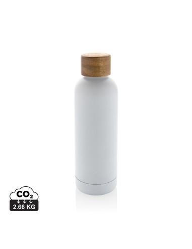 Bottiglia termica Wood in acciaio riciclato  certificato RCS