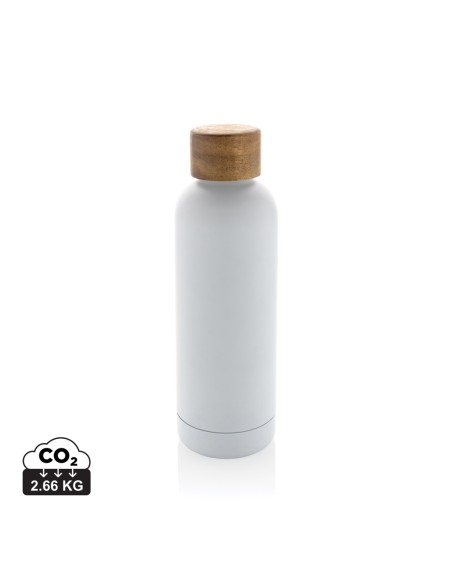 Bottiglia termica Wood in acciaio riciclato  certificato RCS