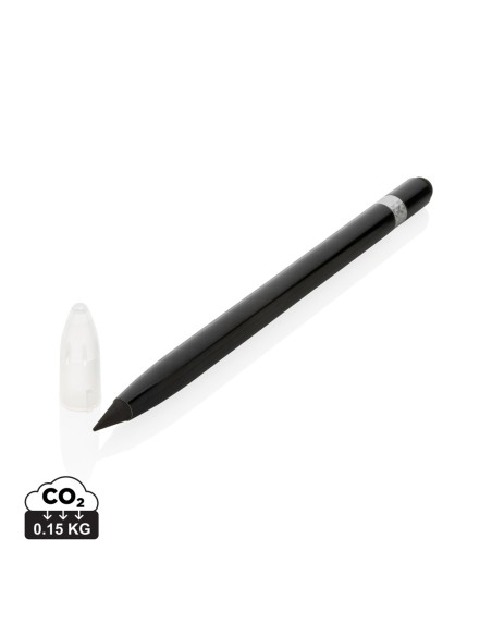 Penna senza inchiostro in alluminio con gomma