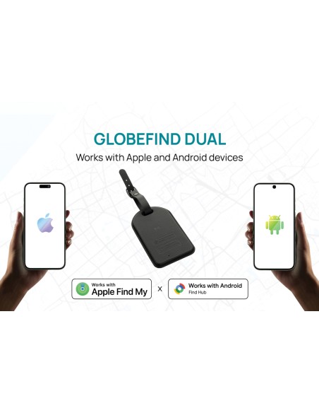 Etichetta bagaglio finder Globefind Dual RCS