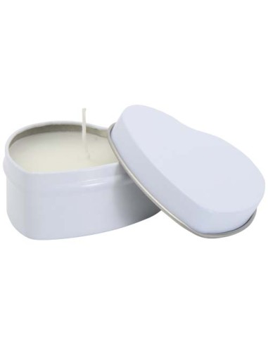Candela in scatola di latta a forma di cuore all'aroma di vaniglia Blissful