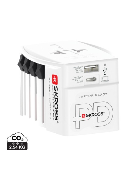SKROSS Adattatore da viaggio MUV 65W PD con cavo USB C