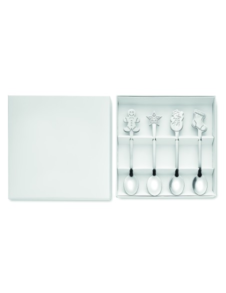 Set: 4 cucchiai da tè natalizi