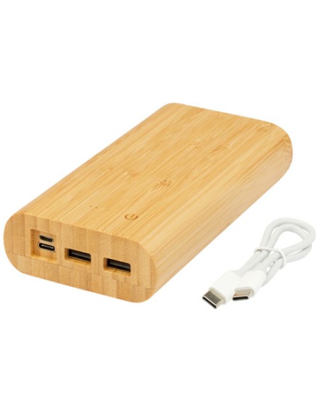 Power bank Tulda da 20,000 mAh in bambù