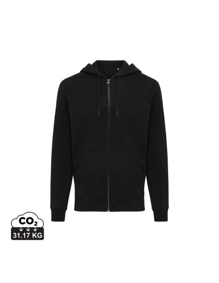 Felpa con cappuccio IQONIQ Abisko in cotone riciclato e zip