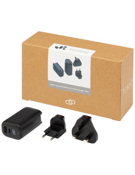 Caricabatterie da viaggio PD in plastica riciclata da 25 W ADAPT