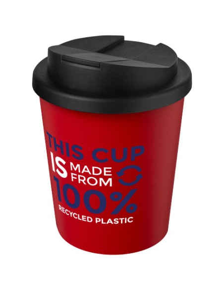 Bicchiere Americano® Espresso da 250 ml in materiale riciclato con coperchio a prova di perdita