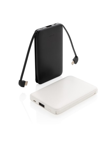 Powerbank tascabile 5.000 mAh con cavi integrati