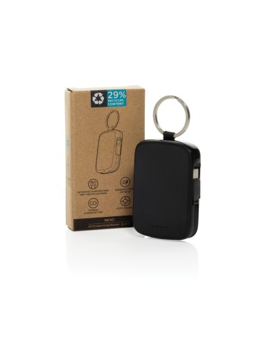 Portachiavi Nexo RCS con powerbank da 2.000 mAh e cavi