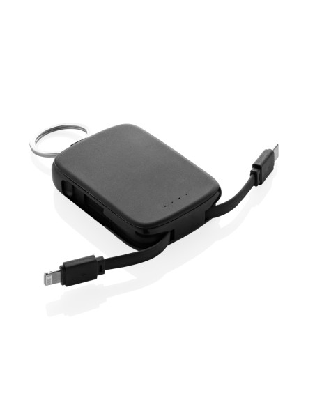 Portachiavi Nexo RCS con powerbank da 2.000 mAh e cavi