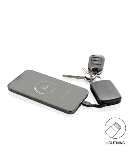 Portachiavi Nexo RCS con powerbank da 2.000 mAh e cavi