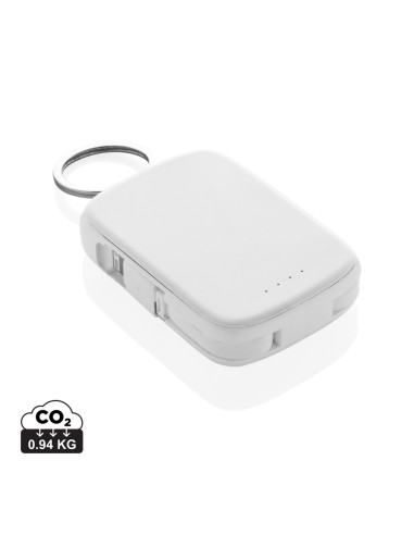 Portachiavi Nexo RCS con powerbank da 2.000 mAh e cavi