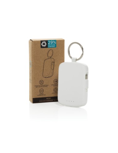 Portachiavi Nexo RCS con powerbank da 2.000 mAh e cavi