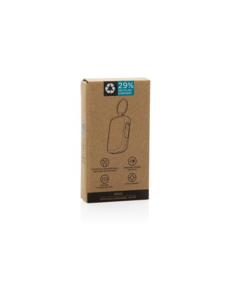 Portachiavi Nexo RCS con powerbank da 2.000 mAh e cavi