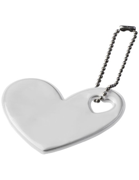 Portachiavi riflettente a forma di cuore