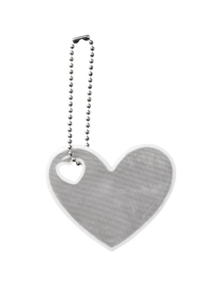 Portachiavi riflettente a forma di cuore