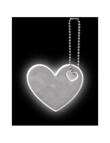 Portachiavi riflettente a forma di cuore