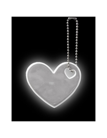 Portachiavi riflettente a forma di cuore