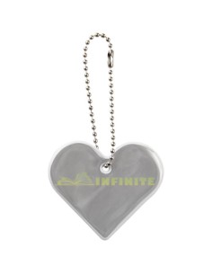 Portachiavi riflettente a forma di cuore