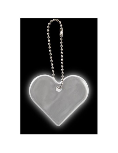 Portachiavi riflettente a forma di cuore