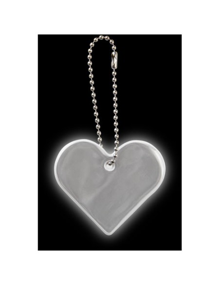 Portachiavi riflettente a forma di cuore