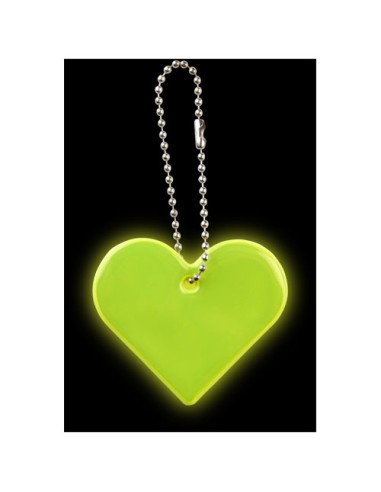 Portachiavi riflettente a forma di cuore
