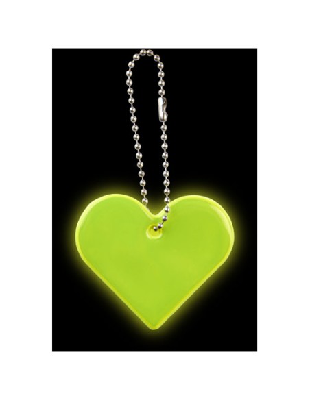 Portachiavi riflettente a forma di cuore