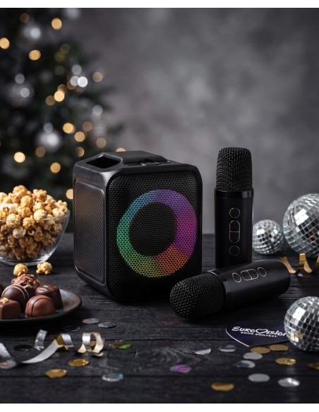 Karaoke con doppio microfono Singvibe in plastica RCS