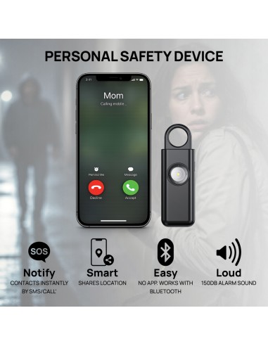 Allarme di emergenza ricaricabile Safio RCS con funzione SOS