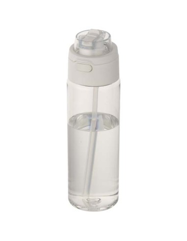 Borraccia in plastica riciclata RCS con tappo a doppia funzione e cannuccia a scatto da 700 ml Theron