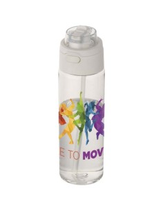 Borraccia in plastica riciclata RCS con tappo a doppia funzione e cannuccia a scatto da 700 ml Theron