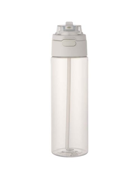Borraccia in plastica riciclata RCS con tappo a doppia funzione e cannuccia a scatto da 700 ml Theron