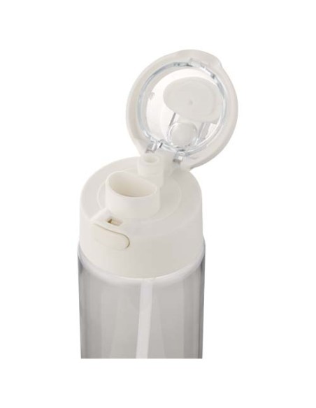 Borraccia in plastica riciclata RCS con tappo a doppia funzione e cannuccia a scatto da 700 ml Theron