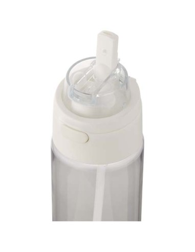 Borraccia in plastica riciclata RCS con tappo a doppia funzione e cannuccia a scatto da 700 ml Theron