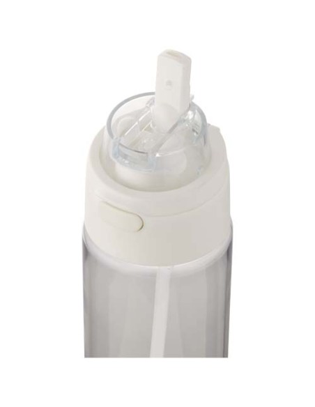 Borraccia in plastica riciclata RCS con tappo a doppia funzione e cannuccia a scatto da 700 ml Theron