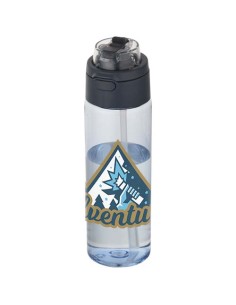 Borraccia in plastica riciclata RCS con tappo a doppia funzione e cannuccia a scatto da 700 ml Theron
