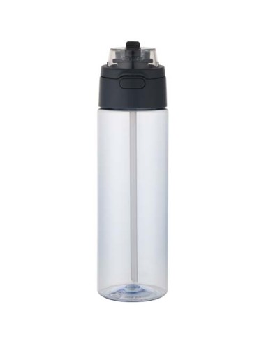 Borraccia in plastica riciclata RCS con tappo a doppia funzione e cannuccia a scatto da 700 ml Theron
