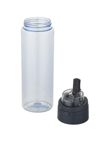 Borraccia in plastica riciclata RCS con tappo a doppia funzione e cannuccia a scatto da 700 ml Theron
