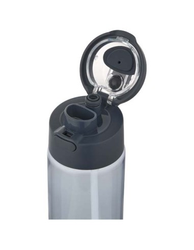 Borraccia in plastica riciclata RCS con tappo a doppia funzione e cannuccia a scatto da 700 ml Theron