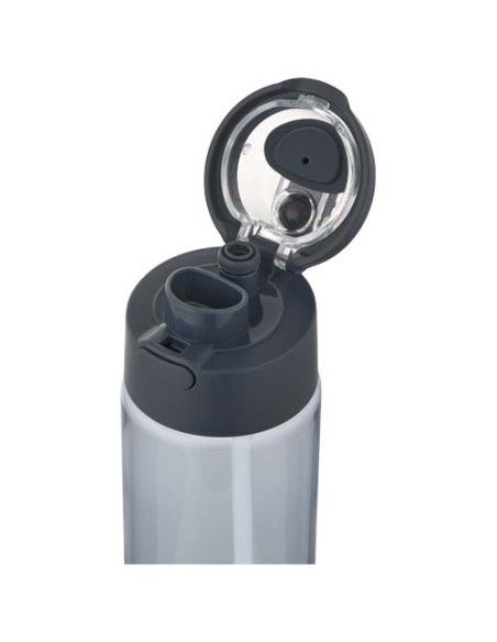 Borraccia in plastica riciclata RCS con tappo a doppia funzione e cannuccia a scatto da 700 ml Theron