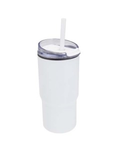 Bicchiere termico in materiale riciclato RCS a doppia parete con cannuccia da 540 ml Westin