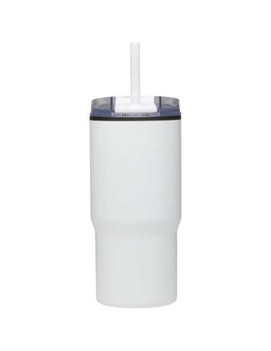 Bicchiere termico in materiale riciclato RCS a doppia parete con cannuccia da 540 ml Westin